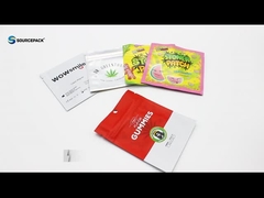 3면 밀폐 CBD 고무 마일러 봉지 잡초 대마초 포장 3.5g 지퍼 봉지